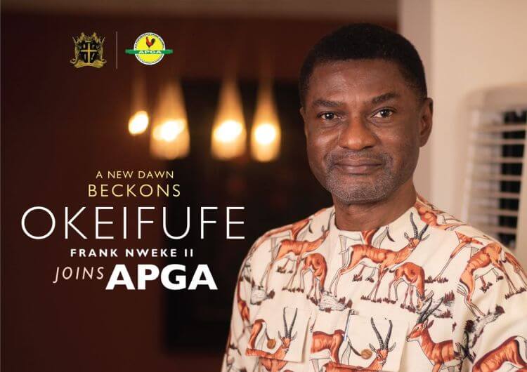 Frank Nweke declares for APGA, promises to help rebuild Enugu